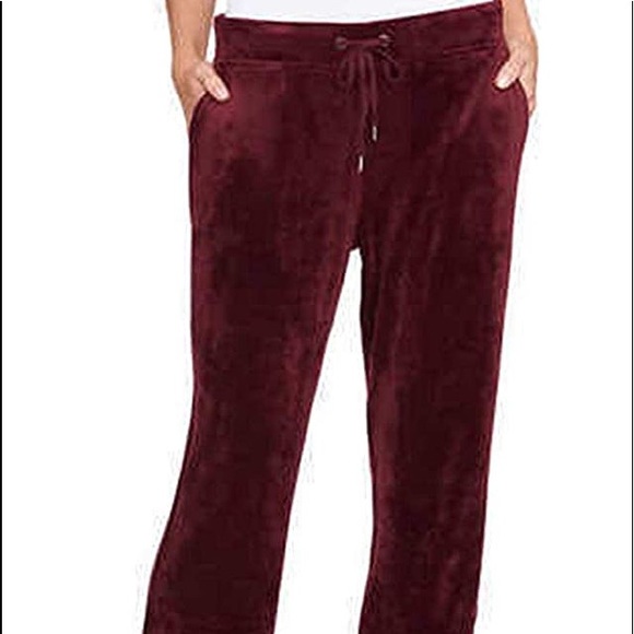 Gloria Vanderbilt Pants - Gloria Vanderbilt XL Merlot Soft Velour Pant nwot